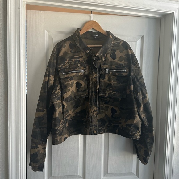 Fashion Nova Jackets & Blazers - Fashion Nova Camouflage Jean Jacket